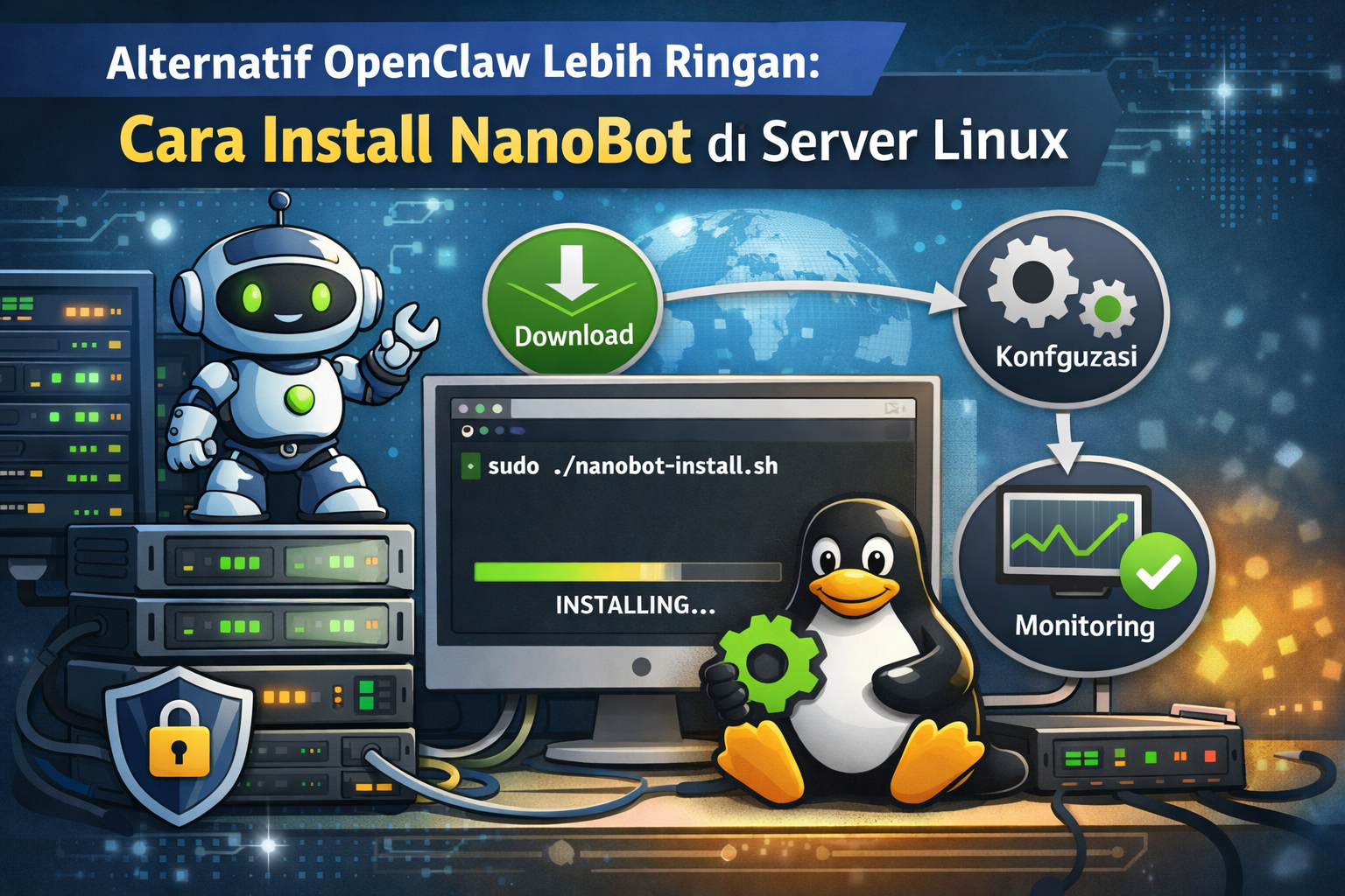 Alternatif OpenClaw Lebih Ringan: Cara Install Nanobot di Server Linux