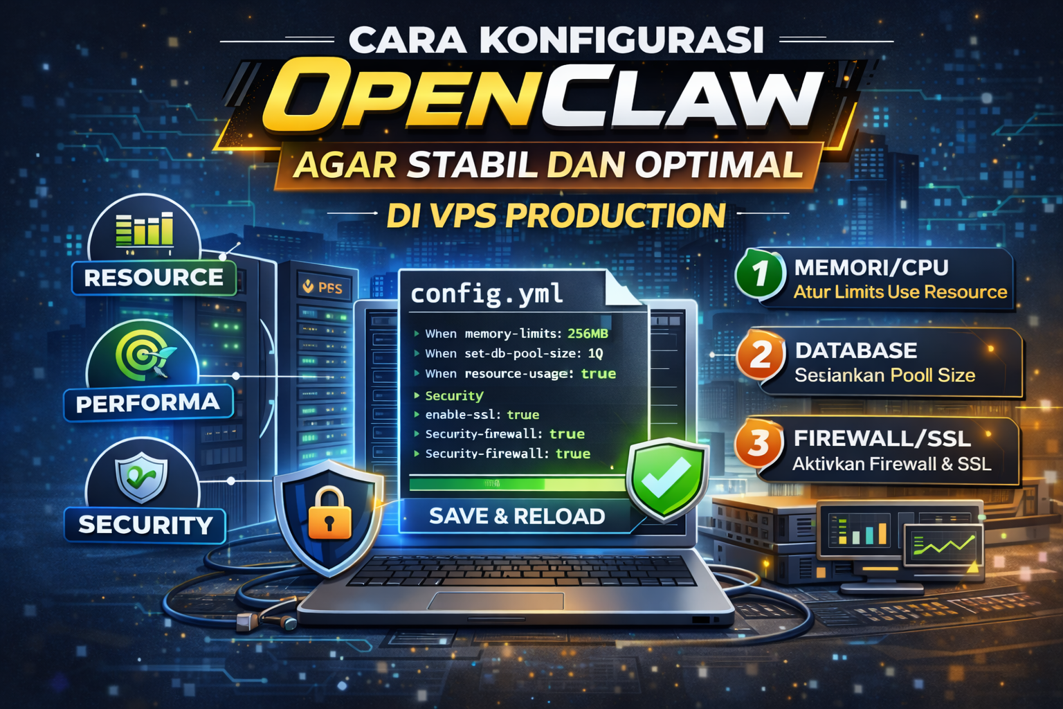 Cara Konfigurasi OpenClaw agar Stabil dan Optimal di VPS Production