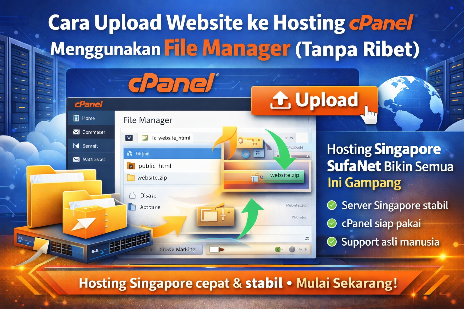 Cara Upload Website ke Hosting cPanel Menggunakan File Manager (Tanpa Ribet)