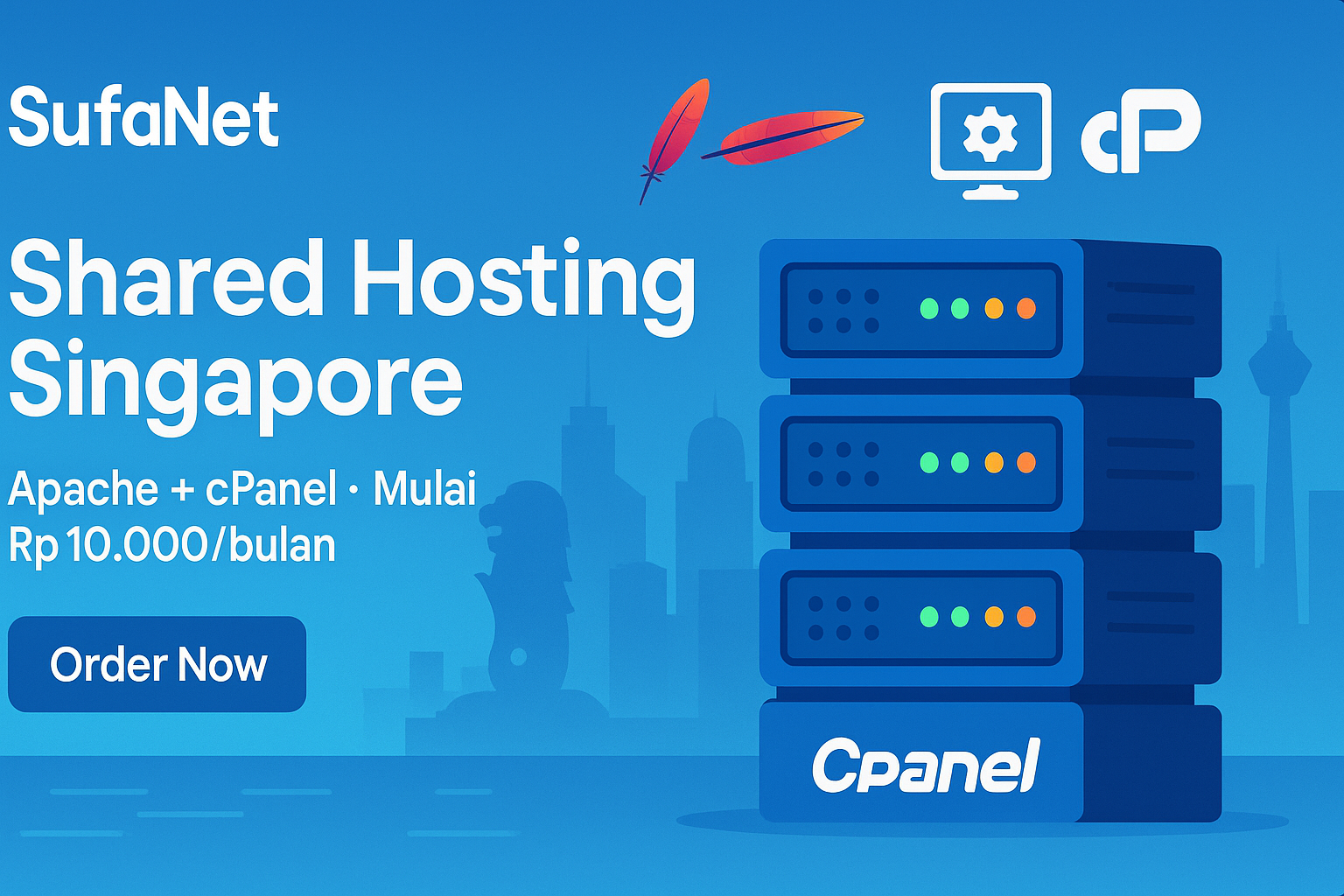 Jual Hosting Singapore Murah Mulai 10rb/bln | cPanel Cepat — SufaNet