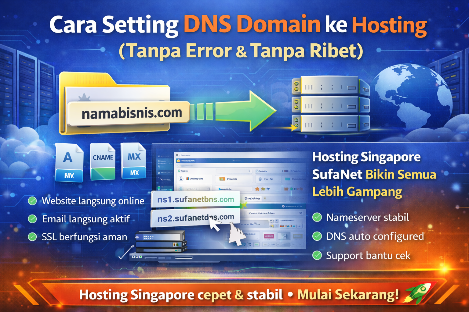 Setting DNS Domain ke Hosting